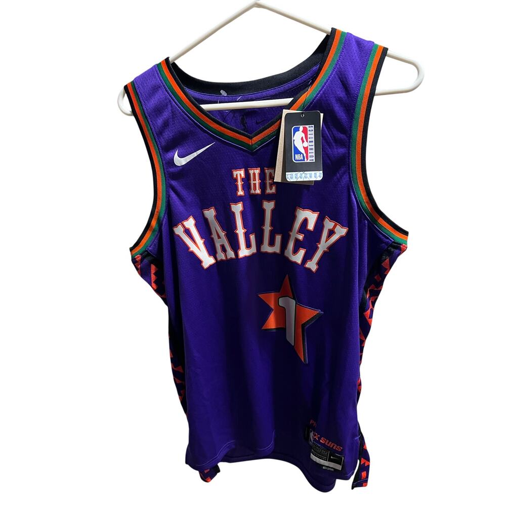 Phoenix Suns The Valley City Edition Jersey Nike NBA Authentic Purple Sz 48 L NW